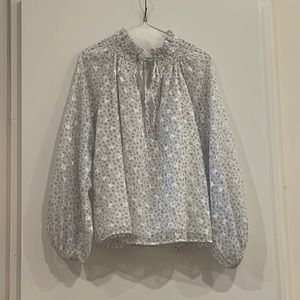 Karlie Leopard Print Top with Sheer Sleeves